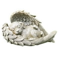 thumbnail image 1 of Design Dog Cat Angel Pet Memorial Grave Marker Tribute Statue, 5 Inch, Poly resin, Stone Finish Angel Wing Design Exquisite Resin Garden Home Ornament Accessories for Decor, 1 of 8