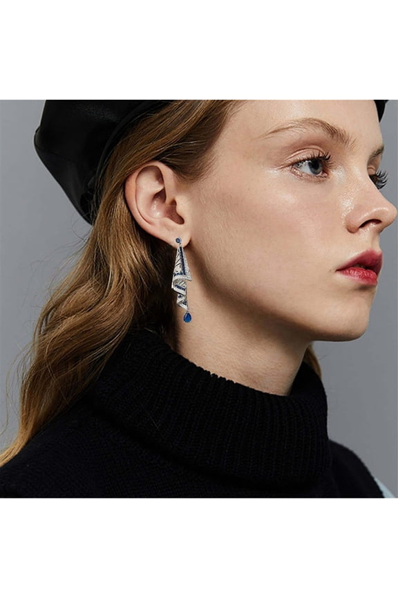 Design Earrings | Retro Satin Style High-End Gemstone for Elegant Temperament Jewelry (Product Category Earrings)