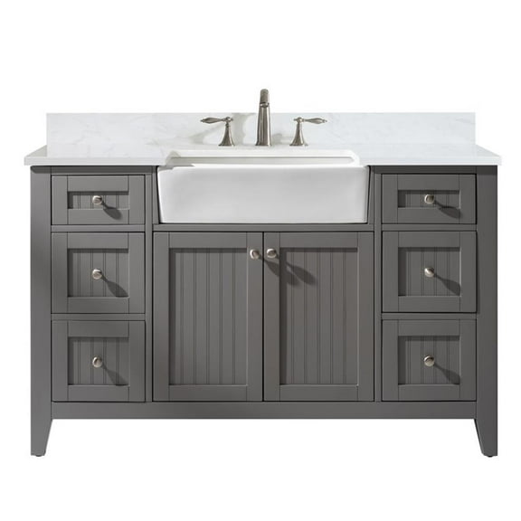 Design Element Burbank 54" Single Vanity in Gray