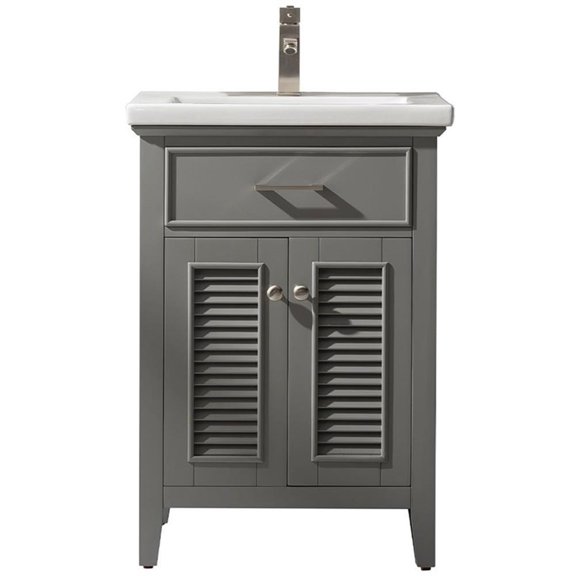 Design Element Cameron 24" Single Sink Vanity In Gray