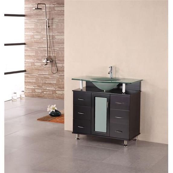 Design Element DEC015B Huntington 36 in. Espresso Finish Single Sink Vanity Set