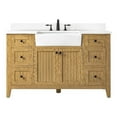 thumbnail image 1 of Design Element Burbank 54" Single Sink Oak Bath Vanity with White Quartz Top, 1 of 18