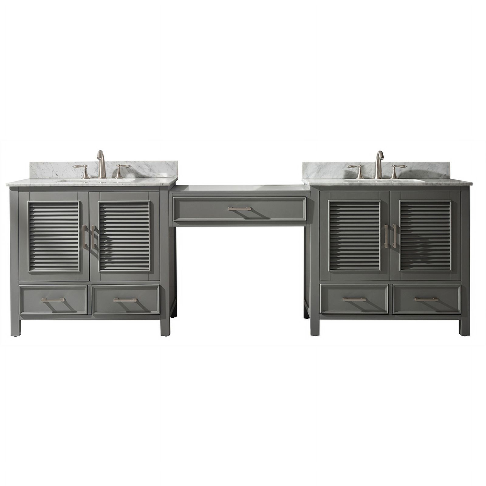 Design Element Estate 102" Double Sink Bathroom Vanity Modular Set in