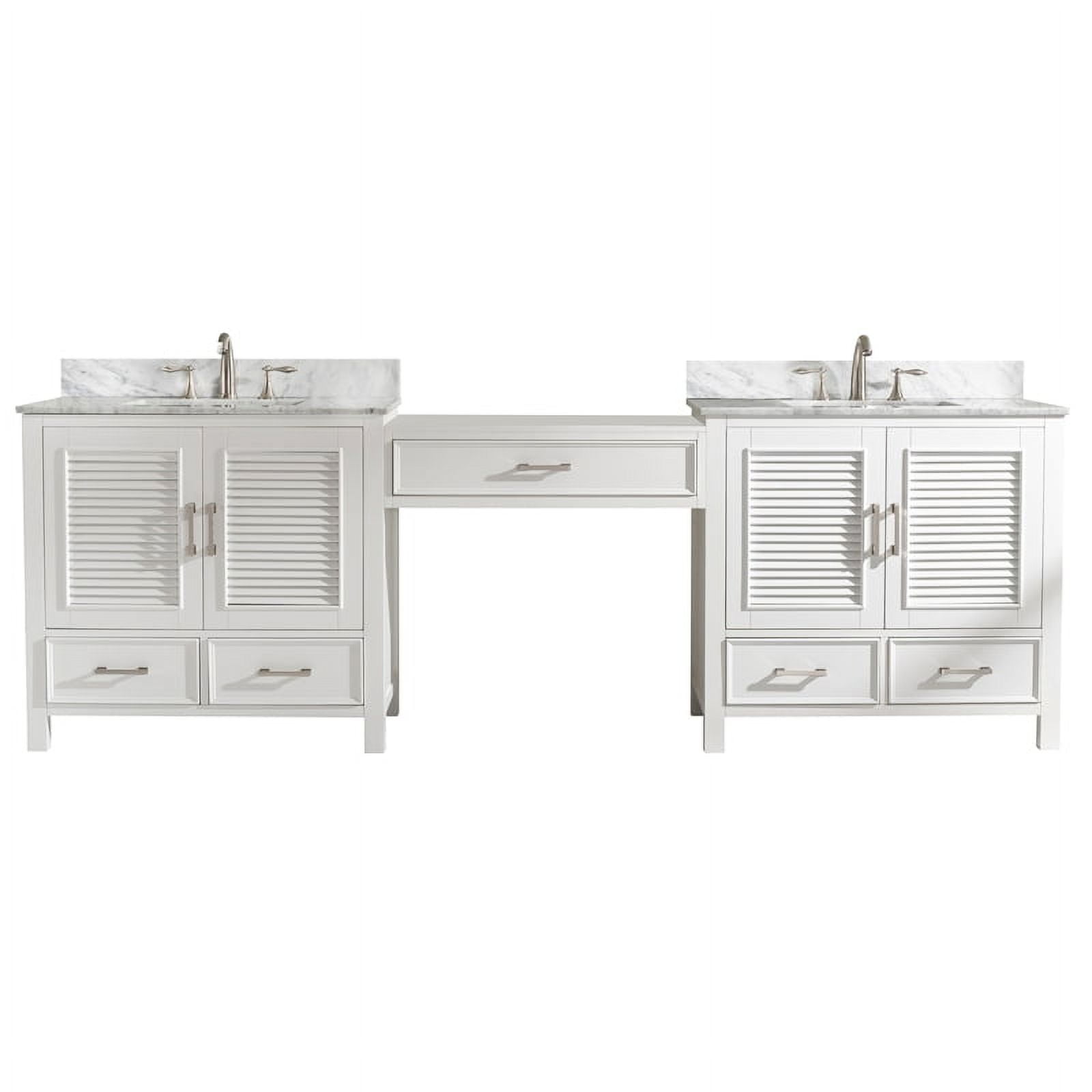 Design Element Estate 102" Double Sink Bathroom Vanity Modular Set in