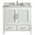 thumbnail image 1 of Estate 36" Single Sink Bathroom Vanity Set in White with Carrara Marble and Sink, 1 of 9