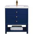 thumbnail image 1 of Design Element Group Logan 30" Single Sink Vanity in Blue, 1 of 9