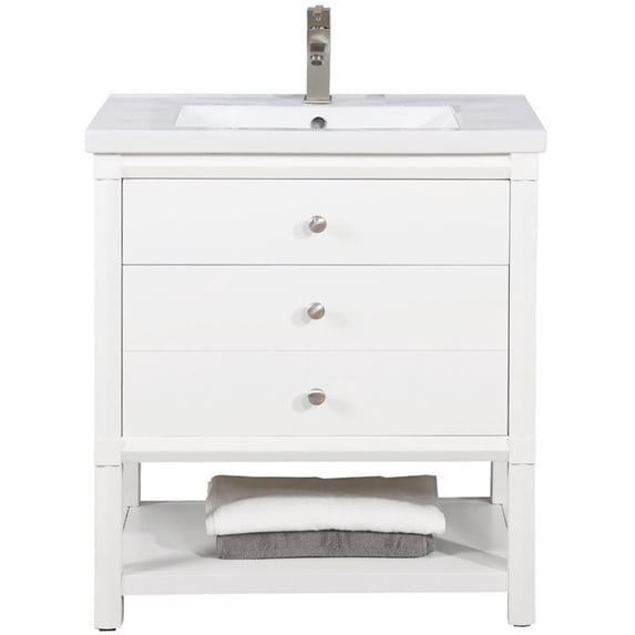 Design Element Group Logan 30" Single Sink Vanity in White