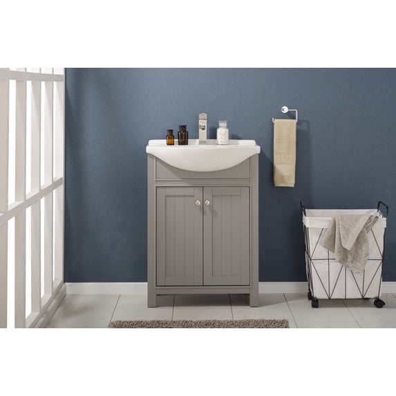 Design Element Marian 24" Single Sink Bathroom Vanity in Stone Gray