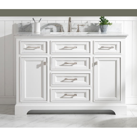 Design Element Milano 48" Single Sink Bathroom Vanity in White