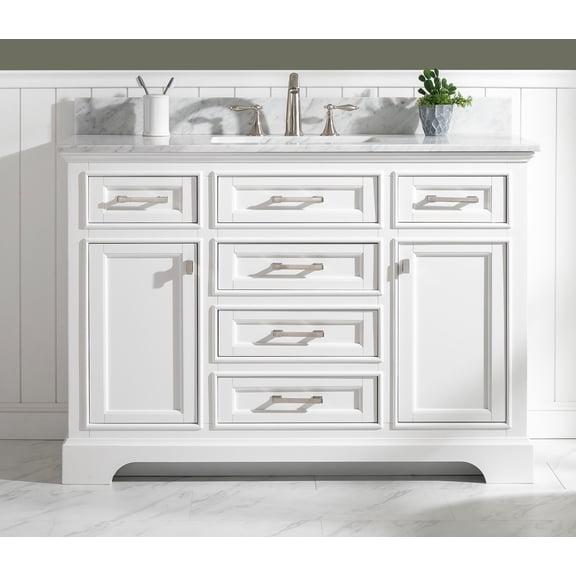 Design Element Milano 48" Single Sink Bathroom Vanity in White