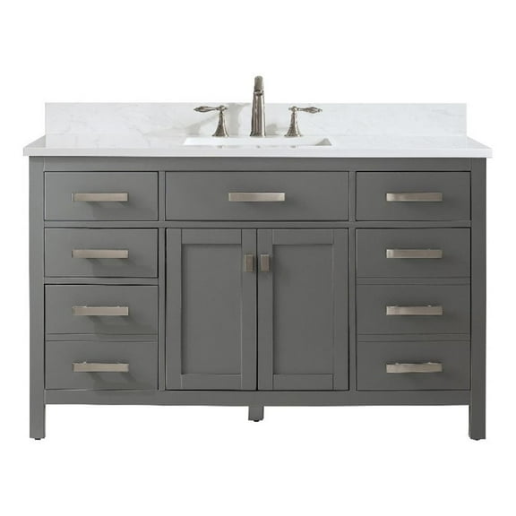 Design Element 54" Single Vanity in Gray