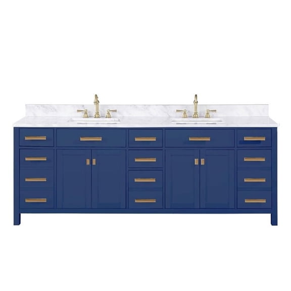 Design Element Group 84" Double Vanity in Blue