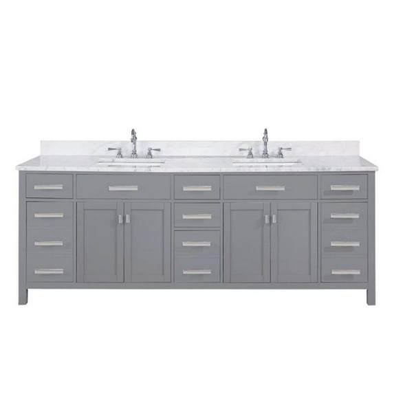 Design Element Group 84" Double Vanity in Gray