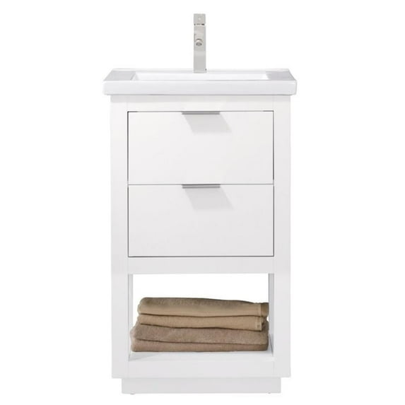 Design Element Klein 20" Single Sink Bathroom Vanity In White