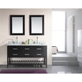 thumbnail image 1 of Design Element London 61" Double Sink Bathroom Vanity Set in Espresso with Carrara Marble Top, 1 of 3