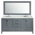 thumbnail image 1 of Design Element London 72" Double Sink Bathroom Vanity Set in Gray with Carrara Marble Top, 1 of 2