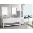 thumbnail image 1 of Design Element London 72" Double Sink Bathroom Vanity Set in White with Carrara Marble Top, 1 of 5