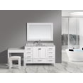 thumbnail image 1 of Design Element London 78" Single Sink Bathroom Vanity Set in White with Matching Marble Make-up Table Set, 1 of 9