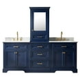 thumbnail image 1 of Design Element Milano 84" Double Sink Bathroom Vanity Modular Set in Blue, 1 of 14
