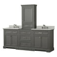 thumbnail image 1 of Design Element Milano 84" Solid Birch Hardwood Double Vanity in Gray, 1 of 12