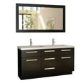 thumbnail image 1 of Design Element Moscony 60" Double Sink Bathroom Vanity Set in Espresso with White Sparkling Quartz Countertop, 1 of 2
