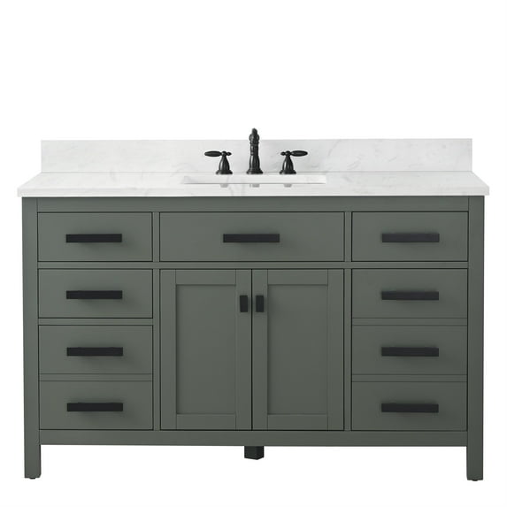 Design Element Valentino 54" Single Sink Bathroom Vanity in Verdant Green