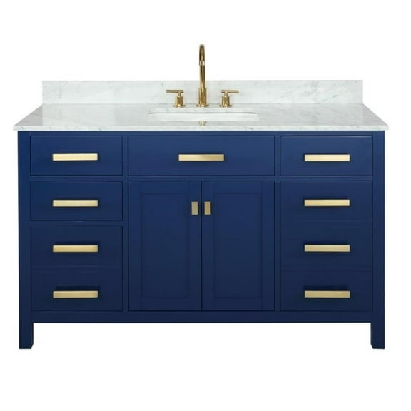 Design Element Valentino 54" Single Sink Vanity in Blue