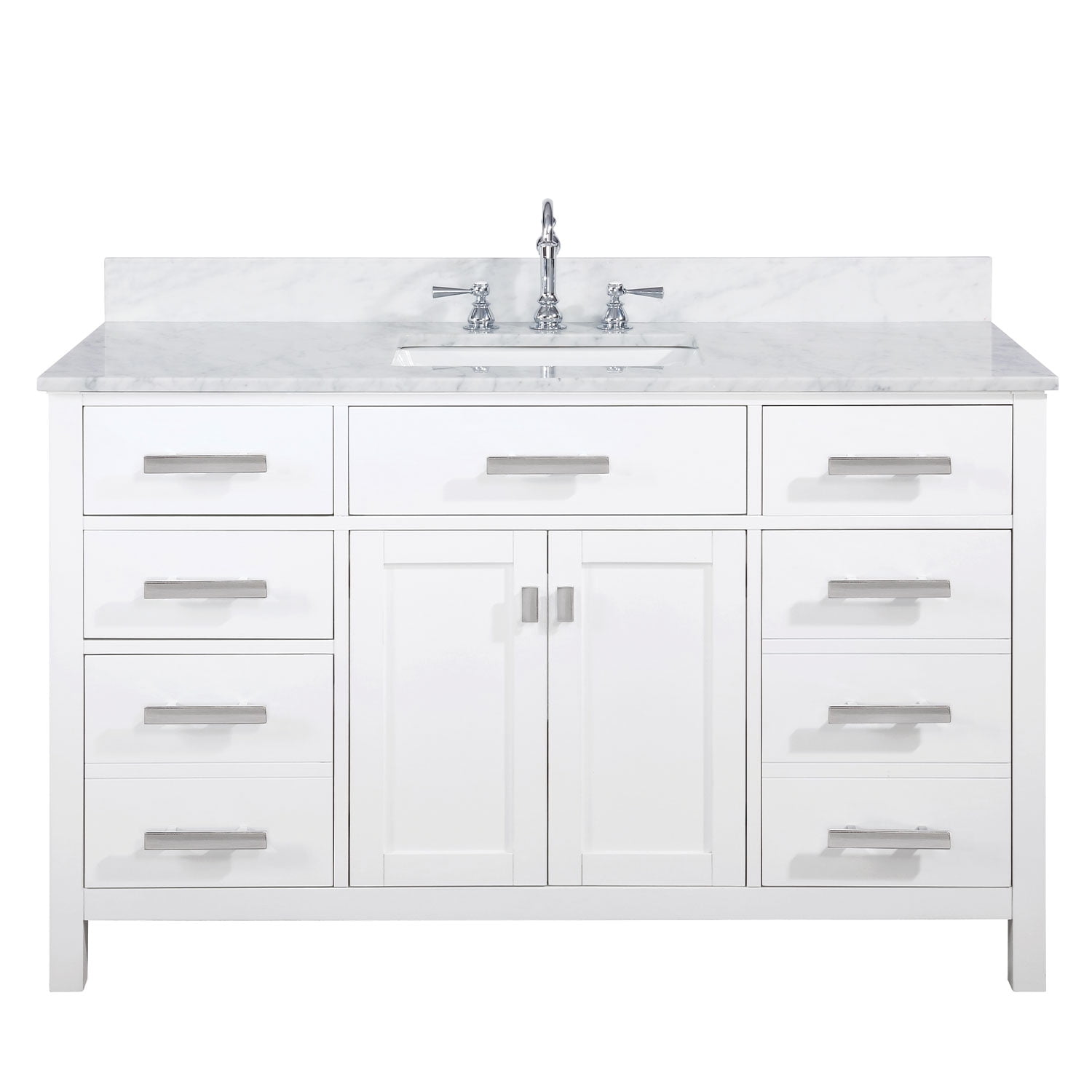 Design Element Valentino 54 Single Sink Vanity In White 