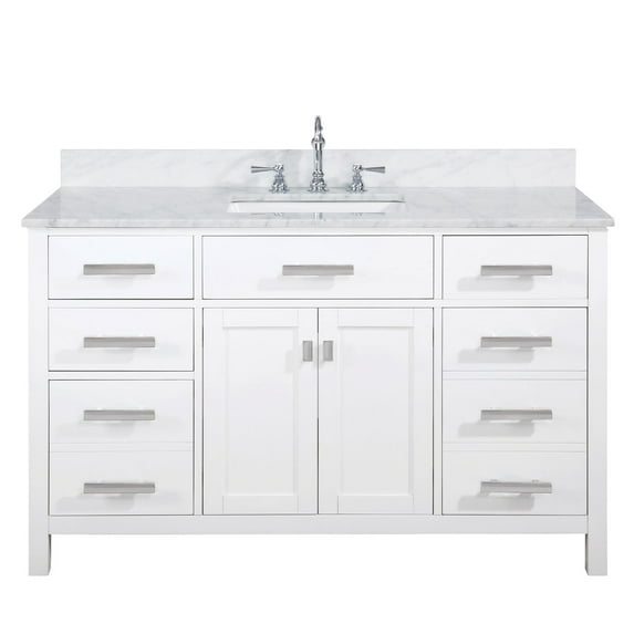 Design Element Valentino 54" Single Sink Vanity in White
