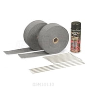 Design Engineering DSN10110 2 in. Exhaust Wrap Kit with Silicone Coating, Black