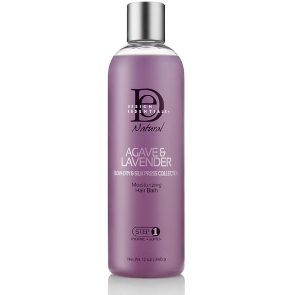 Design Essentials Agave & Lavender Moisturizing Hair Bath - Blow-Dry & Silk Press Collection 12 oz (Pack of 4)