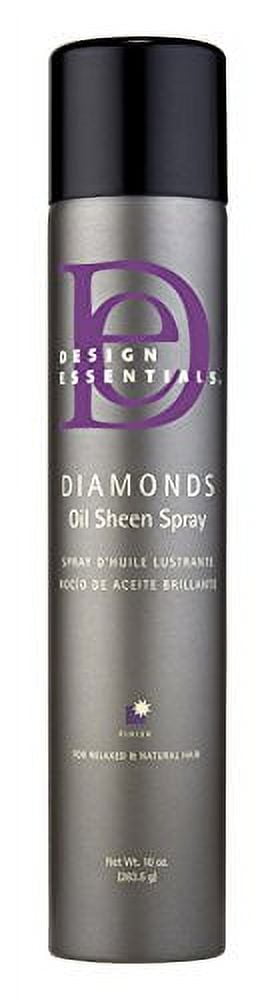 Design Essentials Diamonds Oil Sheen Spray for Relaxed & Natural Hair, Clear, 10 Oz