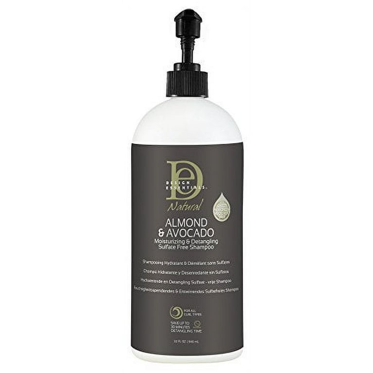  Design Essentials Natural Almond & Avocado Moisturizing &  Detangling Sulfate-Free Shampoo, 12 Ounce : Beauty & Personal Care