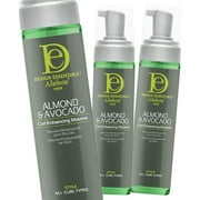 Design Essentials Natural Almond & Avocado Curl Enhancing Frizz-Free Pump Hair Styling Mousse, 7.5 fl oz - Pack of 3