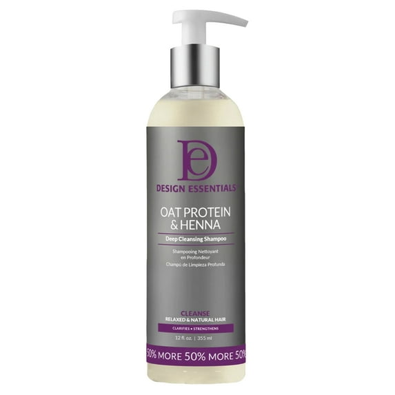 Design Essentials Oat Protein & Henna Deep Cleansing Shampoo 12 oz