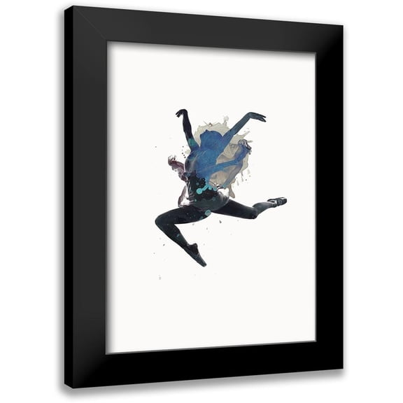 Design Fabrikken 11x14 Black Modern Framed Museum Art Print Titled - Ballerina Floating