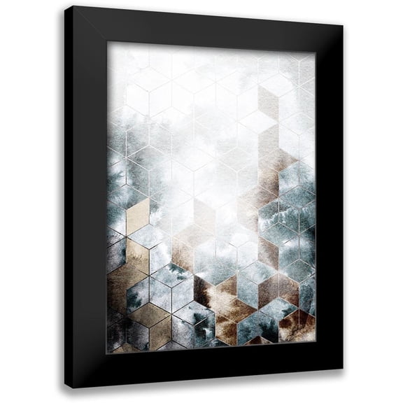 Design Fabrikken 11x14 Black Modern Framed Museum Art Print Titled - Cubes Magic