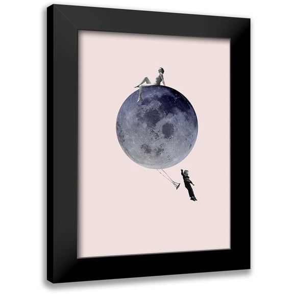 Design Fabrikken 11x14 Black Modern Framed Museum Art Print Titled - Moon Jump