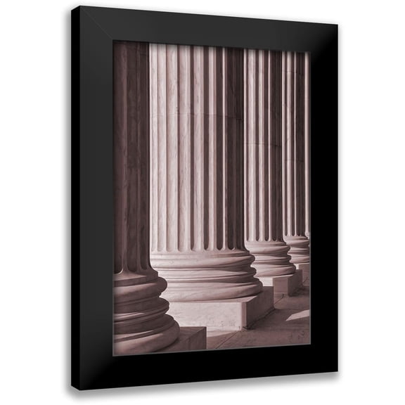 Design Fabrikken 11x14 Black Modern Framed Museum Art Print Titled - Pillars 2