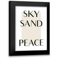 thumbnail image 1 of Design Fabrikken 11x14 Black Modern Framed Museum Art Print Titled - Sky Sand Peace, 1 of 5