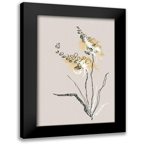 Design Fabrikken 11x14 Black Modern Framed Museum Art Print Titled - Summer Plant 2
