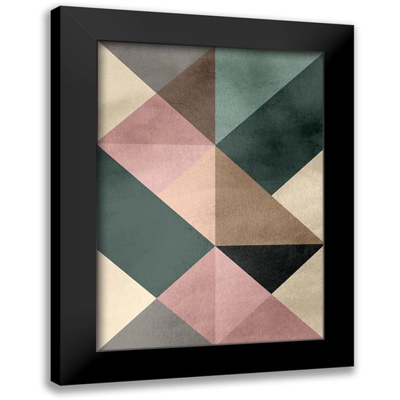 Design Fabrikken 11x14 Black Modern Framed Museum Art Print Titled - Triangle-2