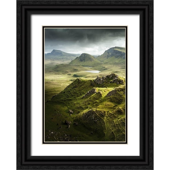 Design Fabrikken 11x14 Black Ornate Wood Framed with Double Matting Museum Art Print Titled - Bishop 7