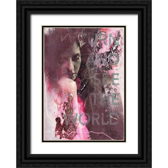Design Fabrikken 11x14 Black Ornate Wood Framed with Double Matting Museum Art Print Titled - Turn and See