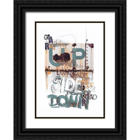 Design Fabrikken 11x14 Black Ornate Wood Framed with Double Matting Museum Art Print Titled - Up Side Down 2