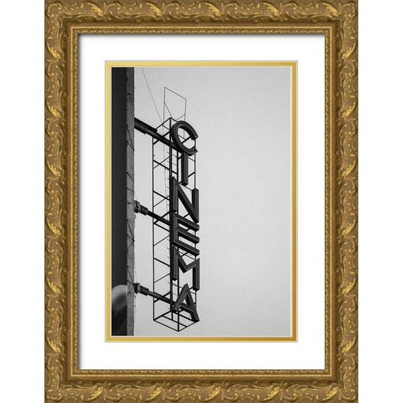 Design Fabrikken 11x14 Gold Ornate Wood Framed with Double Matting Museum Art Print Titled - Cinema