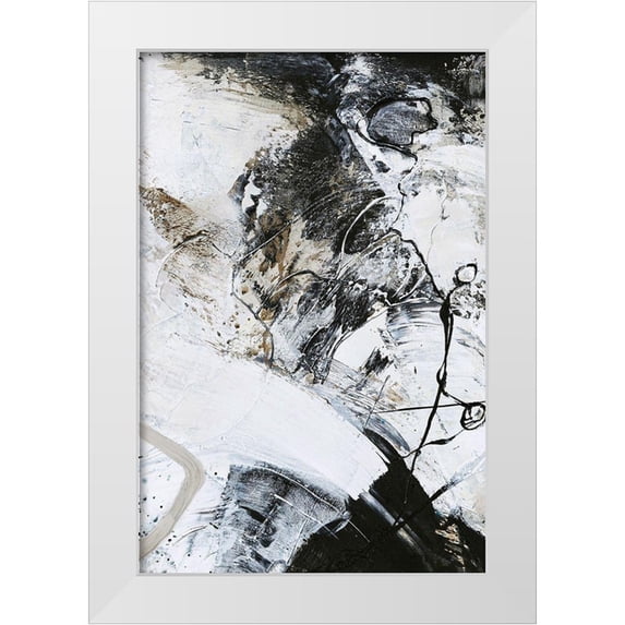 Design Fabrikken 11x14 White Modern Wood Framed Museum Art Print Titled - Black and White 1