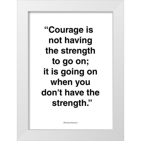 Design Fabrikken 11x14 White Modern Wood Framed Museum Art Print Titled - Courage