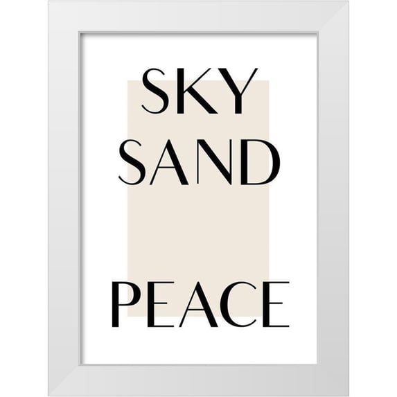 Design Fabrikken 11x14 White Modern Wood Framed Museum Art Print Titled - Sky Sand Peace