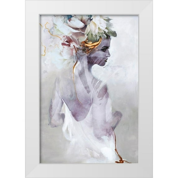 Design Fabrikken 11x14 White Modern Wood Framed Museum Art Print Titled - Soft Couture
